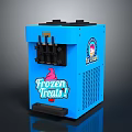 Blue Frozen Treat Machine With Dispensers Front Pedal And Frozen Treats Label