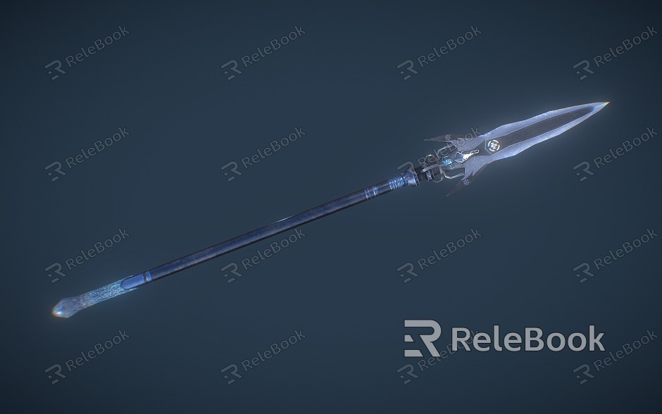 Long Gun Sci-Fi Spear Cold Weapon Weapon Game Props model