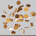 Elegant Gold Coin Jewelry With Dynamic Flying Design Details On