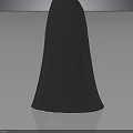 Elegant Strapless Long Dress With Decorative Pattern Top And Shiny Fabric Skirt