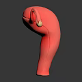 Anatomical Model Of Pink Human Uterus With Fallopian Tubes And Ovaries
