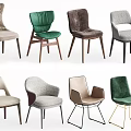 Modern Upholstered Accent Chairs With Diverse Designs And Assorted Color Options