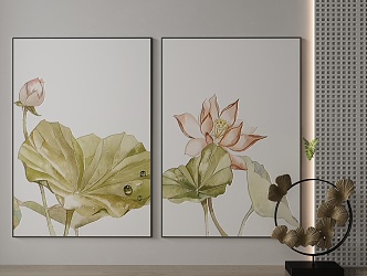 New Chinese Plant Painting Decorative Painting 3d model