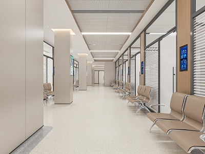 Hospital corridor 3d model