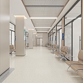 Hospital corridor 3d model