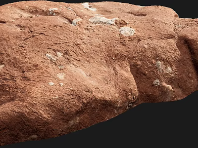 Natural Red Stone And Wooden Material With Rough Surface And White Specks 3d model