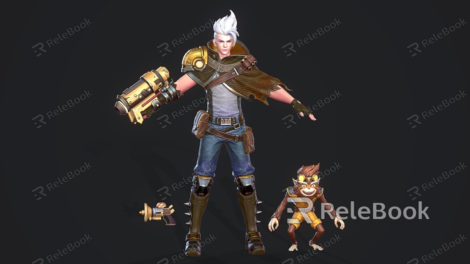 Man Monkey Game Character Anime Character model