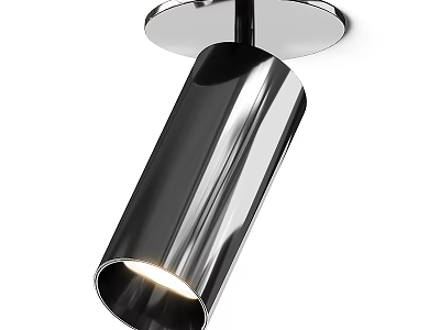 Modern Chrome Ceiling Spotlight with Sleek Design and Bright Lighting 3d model
