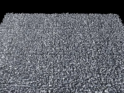 Natural Stone And Wood Surface With Textured Gray Pebbles And Wooden Accents 3d model