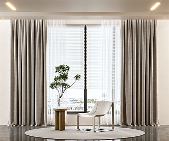 Modern Curtains 3d model