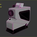 Silver Black Projection Monitoring Device With Lens And Stable Base For Security Surveillance