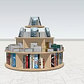 Modern shelf supermarket stacking head 3d model