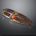 Sleek Red And Silver Racing Speedboat With Striped Pattern And Streamlined Design