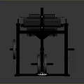 Black EAGLE Leg Press Machine With Heavy Weight Plates And Sturdy Frame 3d model