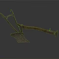 Industrial Equipment Antique Metal Plow With Wooden Handle And Traditional Design