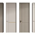 Modern Swing Doors With Neutral Tones And Varied Panel Designs For Home Interiors