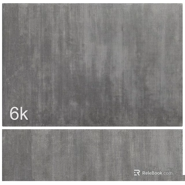 Gray Square Rug With Soft Textured Surface For Modern Interior Decor 3d model 