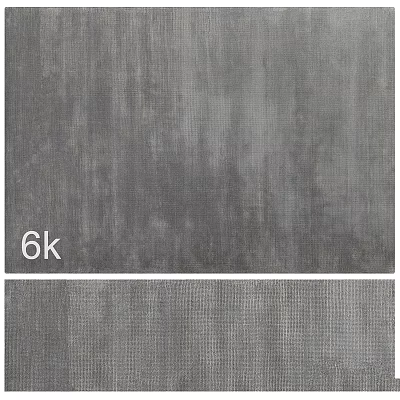 Gray Square Rug With Soft Textured Surface For Modern Interior Decor 3d model