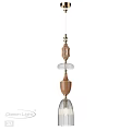 Modern Multi tiered Hanging Chandelier With Brown Transparent Glass Design Elements