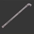 Heavy Duty Metal Pipe Fitting Tool with Long Curved End for Industrial Use