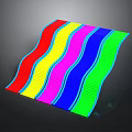 Natural Wood Stone Decorative Panel With Colorful Wavy Stripes Pattern
