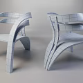 Modern Wooden Armchair Featuring Curved Lines And Stylish Ergonomic Design