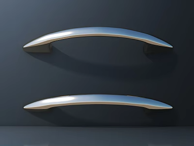 Silver Stainless Steel Cabinet Handles For Kitchen Furniture With Sleek Design 3d model