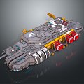 Modern Battleship Starship Space Battleship Sci-Fi Battleship 3d model