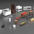Modern Living Space With Various Style Sideboards And Coordinating Tables Chairs Plants Lamps