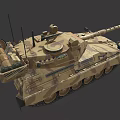Tank Military Armored Combat Vehicle With Camouflage Design And Heavy Weaponry