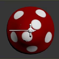Cute Mushroom Shaped Red Earrings With White Spots For Daily Accessories