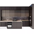 Modern Cabinet Combination Dining Island Table 3d model