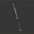Different Colored Magic Staffs With Claw Shaped Heads And Glowing Green Tips