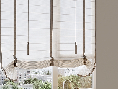 Curtain Screen Window Blinds Dream Curtain Shangri-La Curtain 3d model