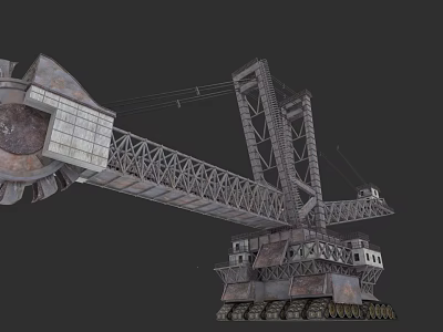 Industrial Equipment Giant Crawler Crane With Metal Structure Boom And Operator Cab 3d model