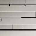 Modern Linear Pendant Lighting Fixtures In Black Metal For Contemporary Home Interior