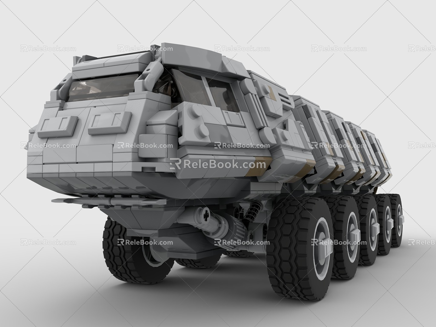 Toys LEGO cars armored vehicle chariot tire tank buggy truck 3d model