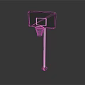 Portable Basketball Hoop With Black Backboard And Stable Stand For Home Use