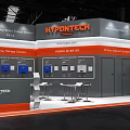 HYPNOTECH Exhibition Booth Showcasing Energy Storage Systems Hybrid Inverter Energy Management With Modern Design