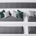 Modern Pillow Cushion Sofa Pillow Combination 3d model