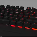 Mechanical Keyboard With RGB Backlighting Full Key Layout And Black Design 3d model