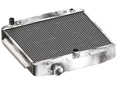 Industrial Heavy Duty Metal Radiator With Cooling Fins And Ports 3d model