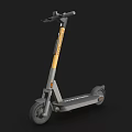 Modern Gray And Yellow Electric Scooter With Handlebar Deck And Wheels