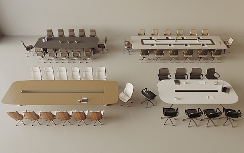 Modern Meeting Tables and Chairs Meeting Room Tables and Chairs 3d model