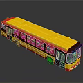 Modern City Bus With Yellow Red And Black Exterior Design