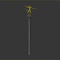Acrobat walking a tightrope 3d model