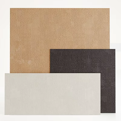 Decorative Textured Panels in Light Brown Dark Brown and Off White Colors for Design Projects 3d model