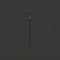 Ancient Spear Weapon With Sharp Metal Blade And Wooden Handle Design 3d model