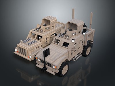 Bulletproof Car Armed Jeep Armed Car Armed Bulletproof Car Military Jeep Off-road Jeep Humvee 3d model