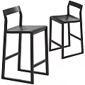 Modern Black Bar Stools with Sleek Tall Frame Design for Home Bar Use 3d model